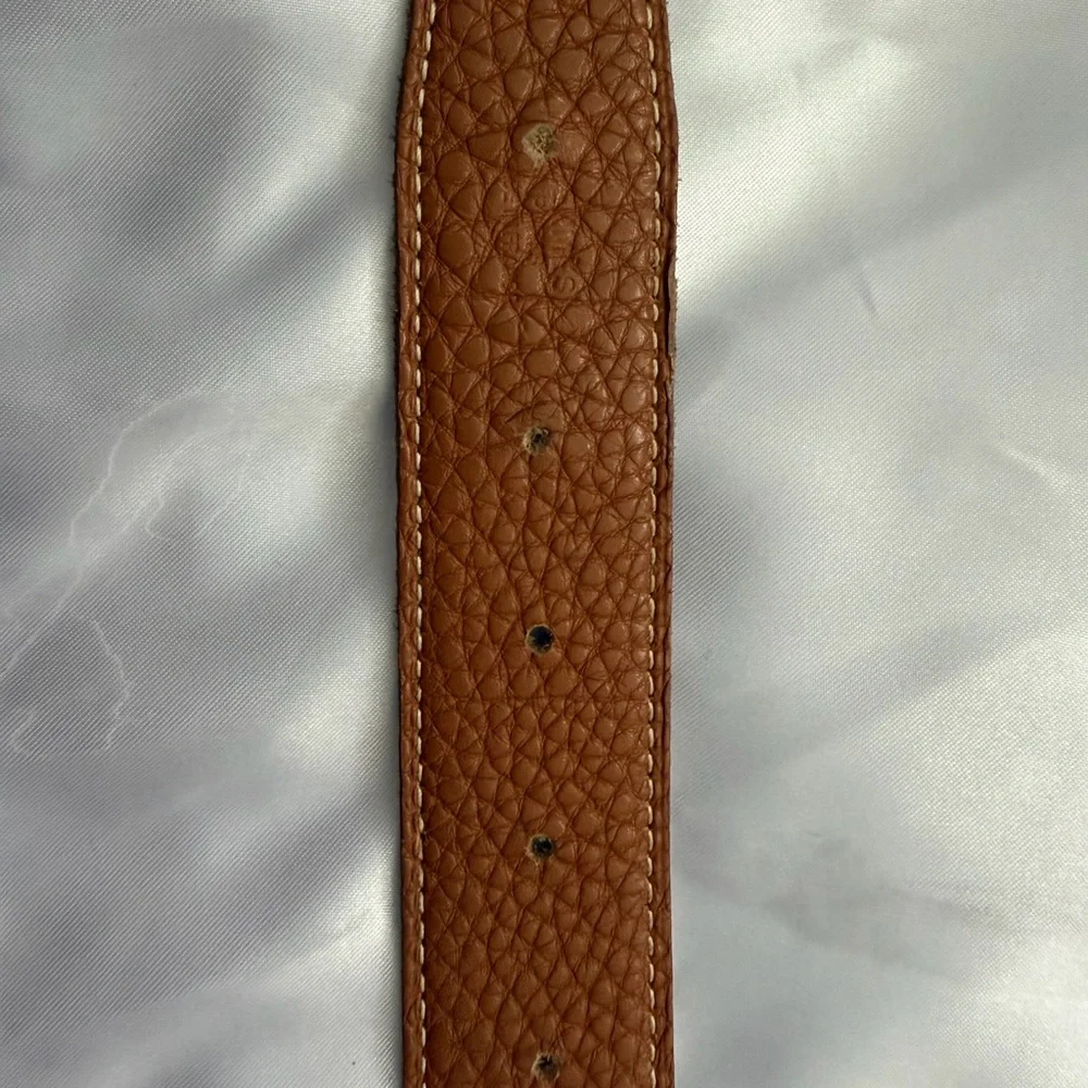 Hermes Reversible Black and Tan Leather Belt Strap